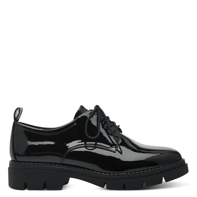 Tamaris Γυναικεία Oxfords Λουστρίνι Μαύρο 1-23302-41-018