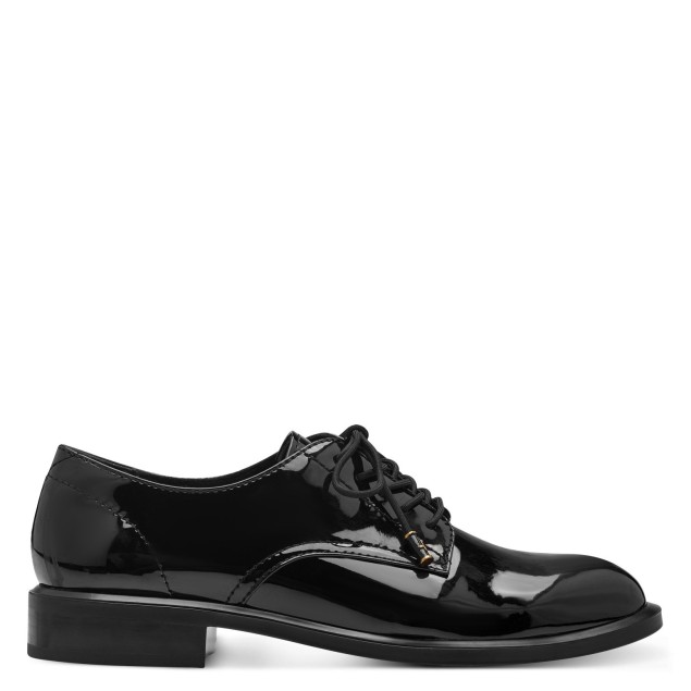 Tamaris Γυναικεία Oxfords Λουστρίνι Μαύρα 1-23315-43-018