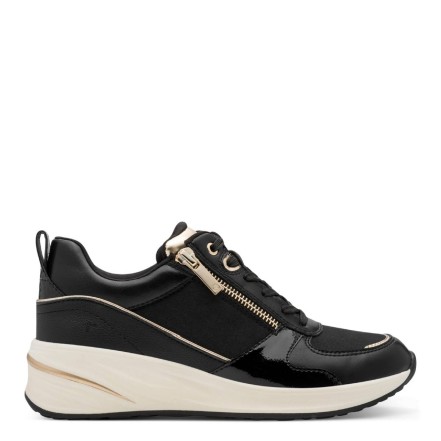 Tamaris Γυναικεία Sneakers Μαύρο/Χρυσό 1-23754-45-048