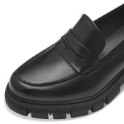 Tamaris Γυναικεία Δερμάτινα Loafers Μαύρα 1-24439-41-003