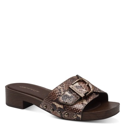 Tamaris Γυναικεία Σανδάλια με Τρουκς Καφέ/Φίδι hover