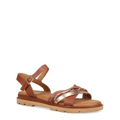 Camille Γυναικεία Πέδιλα με Χιαστί Λουράκια Ταμπά  hover