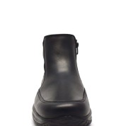 Boxer Ανδρικό Δερμάτινο Μποτάκι με Φερμουάρ Μαύρο 12139 15-011