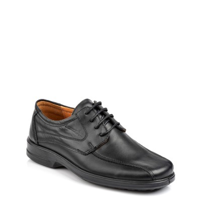 Boxer Ανδρικά Δερμάτινα Κλασσικά με Κορδόνια Μαύρο 13789 hover