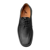 Boxer Ανδρικά Δερμάτινα Κλασσικά με Κορδόνια Μαύρο 13789