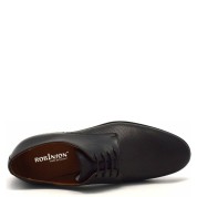 Robinson Ανδρικά Δερμάτινα Σκαρπίνια  Μαύρα