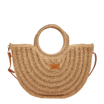 Verde Τσάντα Χειρός Ψάθινη Μπεζ 