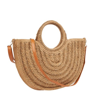 Verde Τσάντα Χειρός Ψάθινη Μπεζ  hover