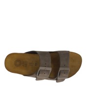 Ateneo Γυναικεία Ανατομικά Σανδάλια Δερμάτινα με Δύο Τοκάδες Taupe 6403-310