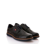 Robinson Ανδρικά Δερμάτινα Casual Μαύρα 70070M