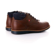 Robinson Ανδρικά Δερμάτινα Μποτάκια Καφέ 70071K