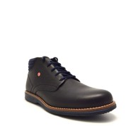 Robinson Ανδρικά Δερμάτινα Μποτάκια Μαύρα 70071M