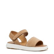 Geox Πέδιλα Δερμάτινα Μπεζ 