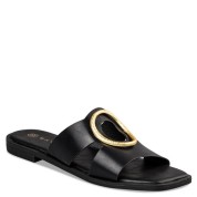 Envie Shoes Γυναικεία Σανδάλια με Αξεσουάρ Κύκλο Μαύρο E96-19062-34