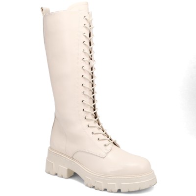 Camille by Migato Γυναικεία Μπότα με Κορδόνια και Τρακτερωτή Σόλα Εκρού SR5510-L47 hover