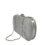 4Queens Τσαντάκι Clutch Ασημί