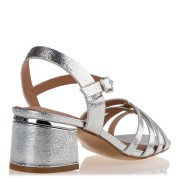 Envie Shoes Γυναικεία Πέδιλα με Μέταλλο στο Τακούνι Ασημί V37-17058-21